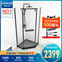 Wrigley black diamond stainless steel shower room integral bathroom Household simple one-piece wet and dry separation partition