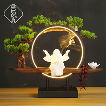 New Chinese Zen Serie Tea Room Soft in white Ceramics Buddhas Living Room Home Decorative Desk Creative Genguan Cabinet Hem