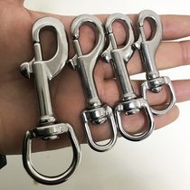 304 Stainless Steel Swivel Buckle Subpet Traction Dog Chain Hook Horse Hook Insurance Buttons Large Canine Dog Rope Accessories