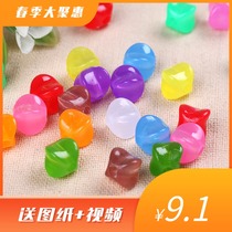 10mm Jelly Beads Four Corners Acrylic Beads Colored String Bead Crammy pen holder cup cushion loose bead Diy hand