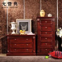 Yundian mahogany furniture Rosewood 01 bedroom European small TV cabinet Low cabinet Modern simple mahogany locker
