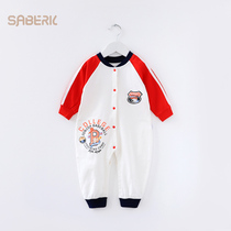 Small shells baby boy clothing one-piece clothes pure cotton new male baby boy toddler climbing clothes girl spring and autumn ha clothes