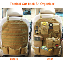 Outdoor tactical car seat storage cushion MOLLE multifunctional car iPad collection bag sundry bag