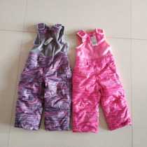 Foreign trade original single childrens ski pants winter cotton assault pants windproof waterproof and breathable sleeveless jumpsuit