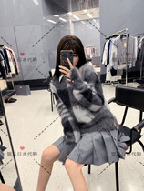 Silver Childrens Day Thom Browne 20 Autumn Winter TB College Wind Plaid Horse Hairy lenient Large sweaters men and women