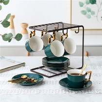 European small luxury coffee cup set Nordic ceramic creative simple afternoon tea cup Water cup household 4 6-piece set