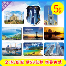 India Philippines Malaysia Iran Qatar refrigerator magnet tile tile creative travel souvenir customization