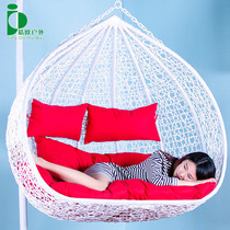 Double couple hanging blue rattan chair Princess Birds Nest hanging chair Balcony swing Adult indoor hammock outdoor rocking chair