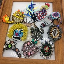 Heavy Industries three-dimensional nail beads rhinestone clown bird bee bow cloth patch brooch accessories coat sweater decoration accessories