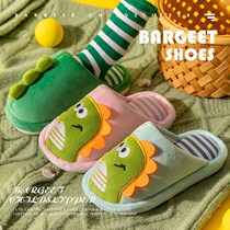 (high quality) Childrens flax cotton slippers girls boys childrens home land board Spring and autumn summer indoors