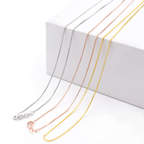 Pure copper plated 14k real gold necklace Necklace Female clavicle chain box Single chain naked chain Melon seed snake bone chain No pendant