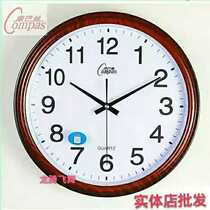 Conpasse Living room Bedroom Hanging Bell Modern Battery Mute Round Office Glass Mirror Hanging Watch