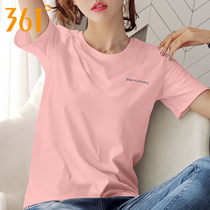 361 sports short sleeve womens 2021 summer new round neck simple quick dry T-shirt thin breathable slim half sleeve top