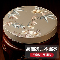 Chinese mahogany chair round cushion household solid wood drum stool rattan chair dining chair non-slip round stool cushion cover custom