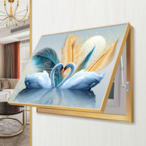 Electric Meter Box Decoration Painting Modern Brief Living Room Dining Room Dining Room Electric Box Sheltering Box Hand-painted Oil Painting Hyun Guan Electric Gate Box Hang Painting