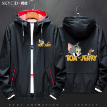 Animated Cat and Mouse Jerry Tom Cartoon Men and Women Couple Jacket Autumn and Winter Top Trench Sweater Jacket Tide