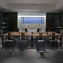 New Chinese Office Conference Table Manager President Meeting Table Modern Zen Conference Table Solid Wood Furniture