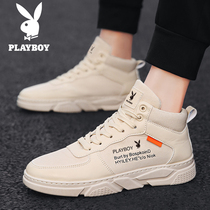 Flowers Playboy mens shoes 2022 Summer new sports Small white Korean version Trend casual 100 Ride Tide Shoes High Helper Shoes