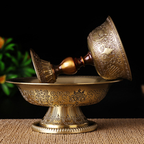 Protector cup pure copper carved cross Vajra Pestle lotus flower eight auspicious Protector Cup exquisite instruments offering gold