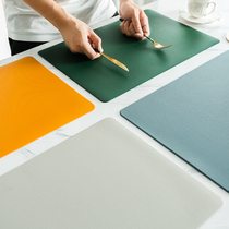 Pad waterproof and oil-free hotel housedining tablemat European pure leather Western cushion Northern Europe light luxury cushion