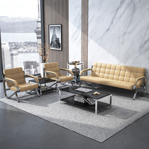 Office sofa coffee table combination simple modern single trio set office business negotiation rest meeting guest area