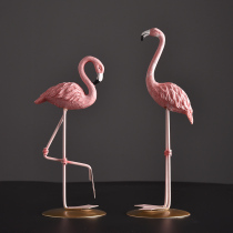 Nordic Flamingo ornaments ins Wind home decorations desktop porch decoration pink pair of gifts small ornaments