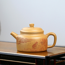 (1 yuan starting ) Hand De bell pot strength of Shen teacher Huanglong Shan original mine old segment of mud purple jar teapot