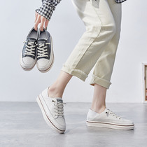 Inner increased small white shoes women 2020 new spring leather Korean version of Joker flat and thick soled womens shoes X0312