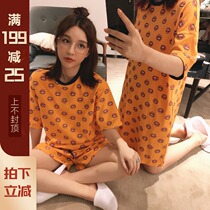 (Mrs. Qian) Komi Frog Series House Womens strength to praise anti-mite antibacterial Komi frog four-piece pajamas