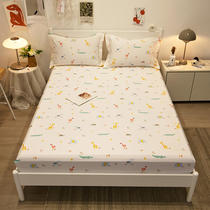 Childrens cartoon cute bed single summer bed cotton pure cotton and cotton mattress cover protective cover boys