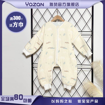 Yazan YAZAN pure cotton gauze newborn baby child with detachable sleeves and anti-kick by sleeping bag baby swaddle