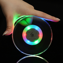 2019 ultra-thin transparent bar cocktail glowing coaster base luminous light cup bottom white wine tea lamp