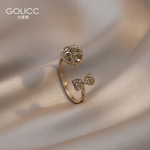 Small butterfly knot ring women ins little crowdsourced design lukewarm with high level of light luxury 2021 new ring tide