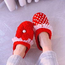 Childrens Bull Official Flagship Store Online Red Man Gas Burst bubble Flowers Slippers DIY Handmade Material Package Package