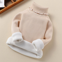 Girls Turtleneck Sweater 2021 Autumn and Winter New Children Plus Pickened base shirt Girls Weaver Knitting