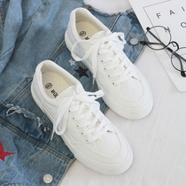 Official website Flagship Store 2022 Spring New Spring New 100 Hitch Foundation Small White Shoes Female Korean version white shoes casual shoes