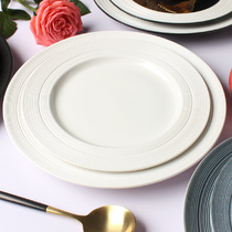 Nordic Light Lavish Dishes Dish Home 2022 new Advanced Sensation Sauces Delicate ceramic Western Dining Tray Mesh Red Cutlery