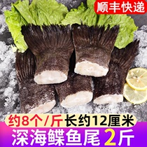 Opium fish tail fresh large plaice tail frozen deep sea dish fish tail barbecue semi-finished Baby commercial seafood aquatic products