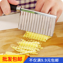 Creative multifunctional cuisine cutter wave potato cut knife stainless steel potato cutter fries knife