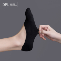 DPL4 double non-trace anti-drop heel socks Pure cotton bottom thin shallow mouth silicone non-slip invisible socks women boat socks men do not drop heel