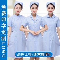 Nurse uniform summer short-sleeved female slim-fit white coat Oral dental pharmacy overalls Nurse uniform two-piece suit