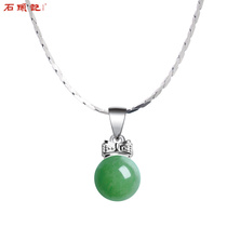 Stone vivid lovely bow knot Dongling stone quartz rock jade earrings S925 Silver