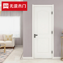 3D non-lacquered wooden door soundproof indoor solid wood composite household bedroom door suit door whole house custom wooden door D-623