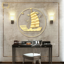 Metal wall decoration Chinese living room sofa background wall decoration pendant iron wall decoration model room wall creative wall hanging