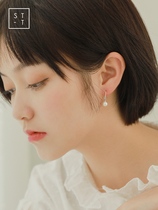Mrs. t Shen S925 sterling silver day Korean literary Lady synthetic pearl earrings female students fresh versatile earrings
