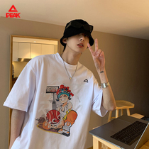 PEAK pick short sleeve mens and womens pure Xinjiang cotton sports T-shirt summer basketball fitness running loose half sleeve