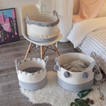 ins Nordic fabric household oversized storage basket folding dirty clothes basket bedroom baby toy Miscellaneous frame