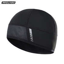 Riding helmet lined hat winter bicycle riding equipment hooded windproof and warm running sports headgear for men and women