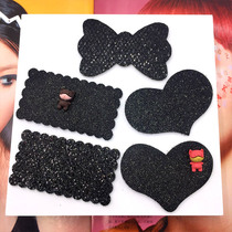 Korean version of hair accessories Black incognito broken post headdress magic stickers Universal velcro Hair accessories bangs stickers Hair sticky hair stickers