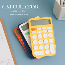 Minimalist Candy Color Palm Upper Calculator Student Learning Assisted Accounting Women Special Mini Portable Power Saving Computer